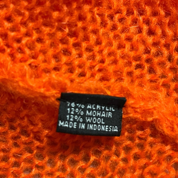 WOODEN SHIPS Open front cardigan.  Orange size Small/Medium - Picture 6 of 8